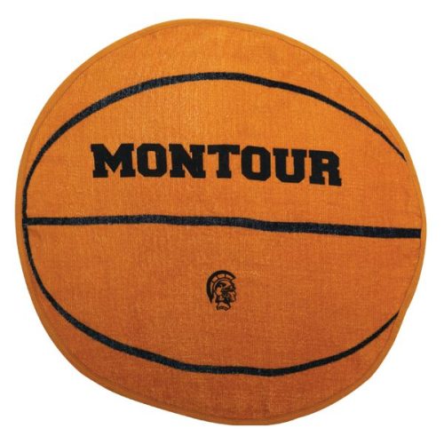 Fiber Reactive Basketball Shaped Sport Towel - Imprinted