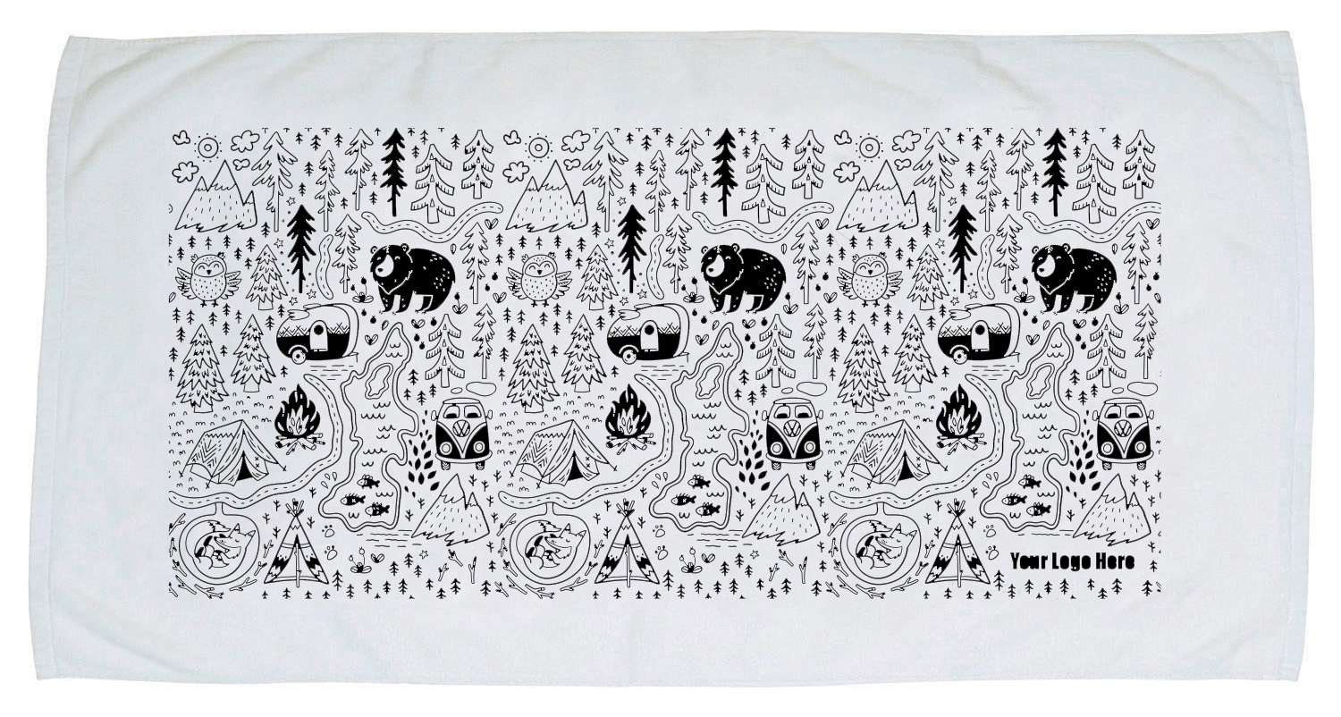 Color Splash Towel Design - Camping