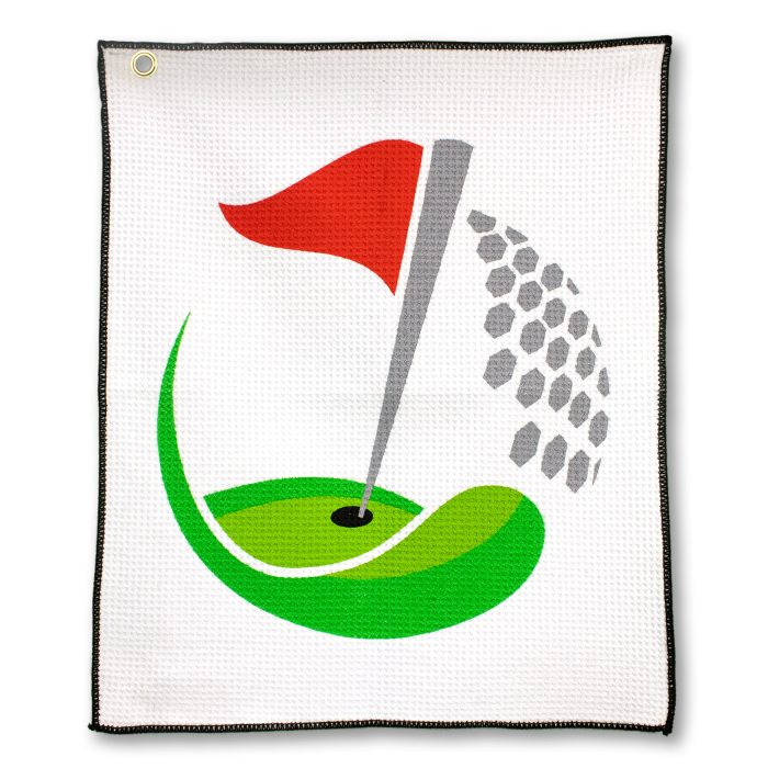 Microfiber Waffle Small Golf Towel - Image 4